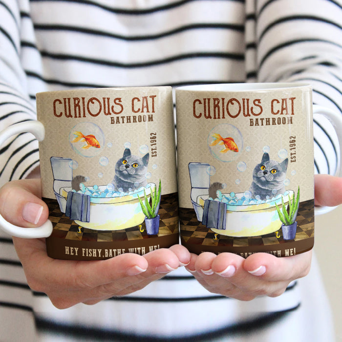 British Shorthair Cat Bathroom Mug MR1601 95O42 1