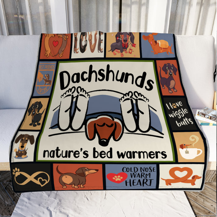 Dachshund Dog Fleece Blanket AU0701 90O36 1