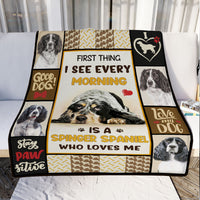 Spinger Spaniel Dog Fleece Blanket MR0502 70O52 thumb 1