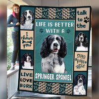 Springer Spaniel Dog Fleece Blanket MR0501 69O56 thumb 1