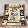 Shih Tzu Dog Dad Fleece Blanket OCT1601 68O56 1