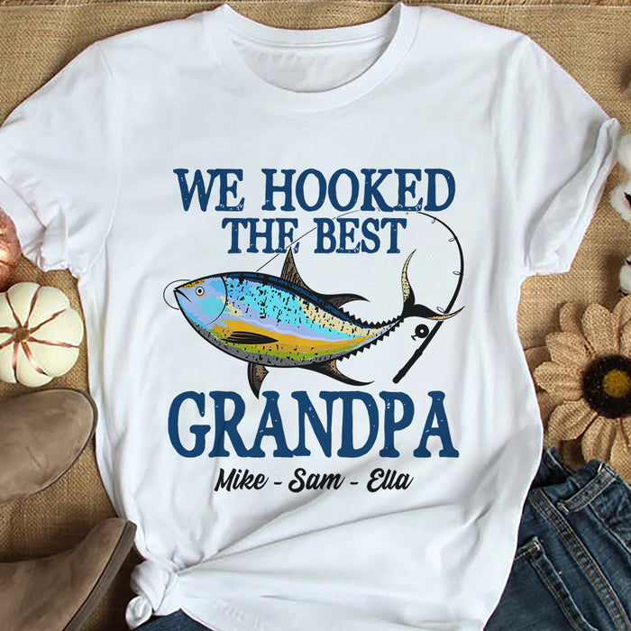 Personalized Fishing Dad  Black T-shirt MY271 65O36 1
