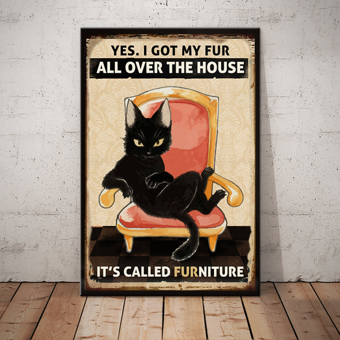 Black Cat Funny Furniture Canvas #116 1