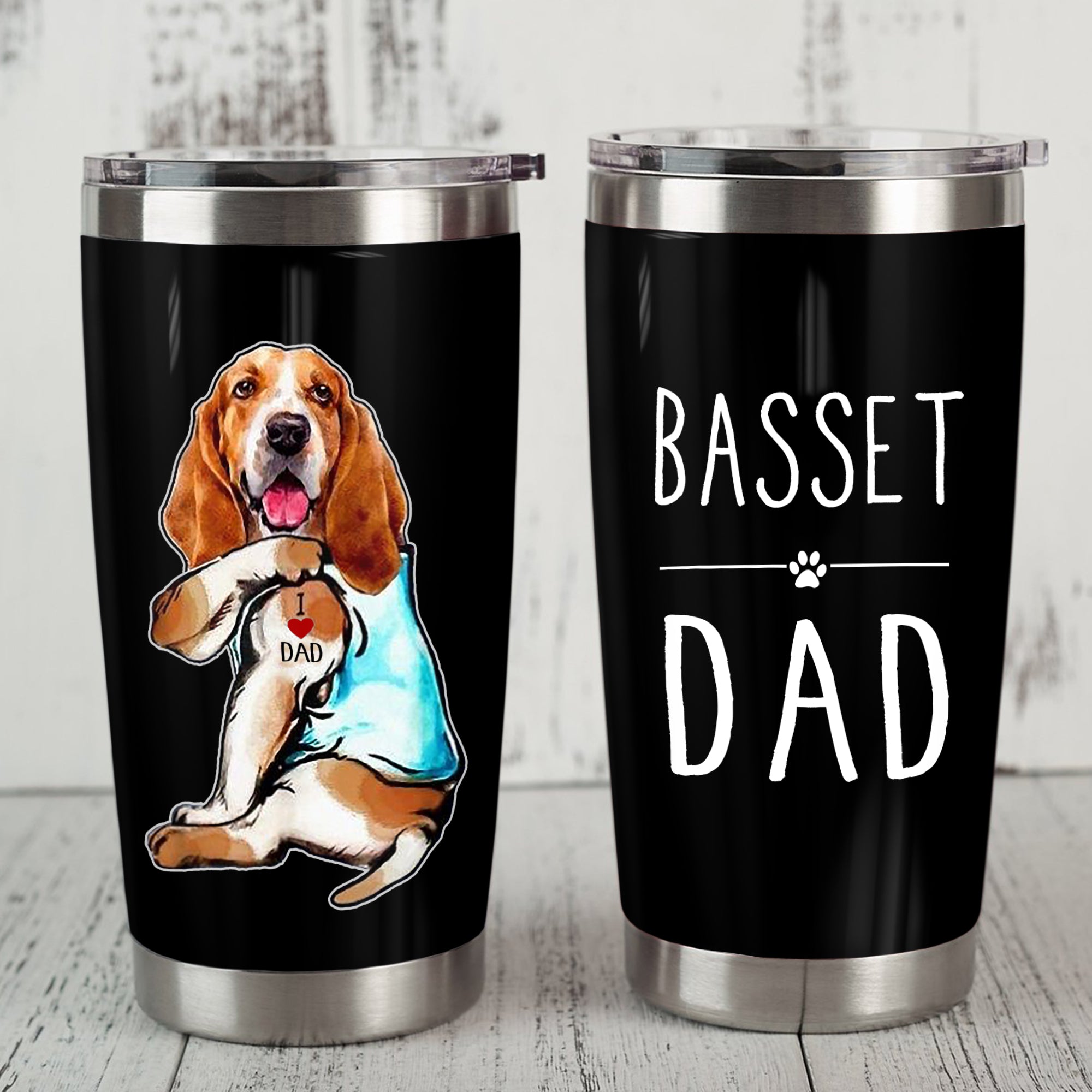 Basset Hound Dog Steel Tumbler SAP2902 81O36