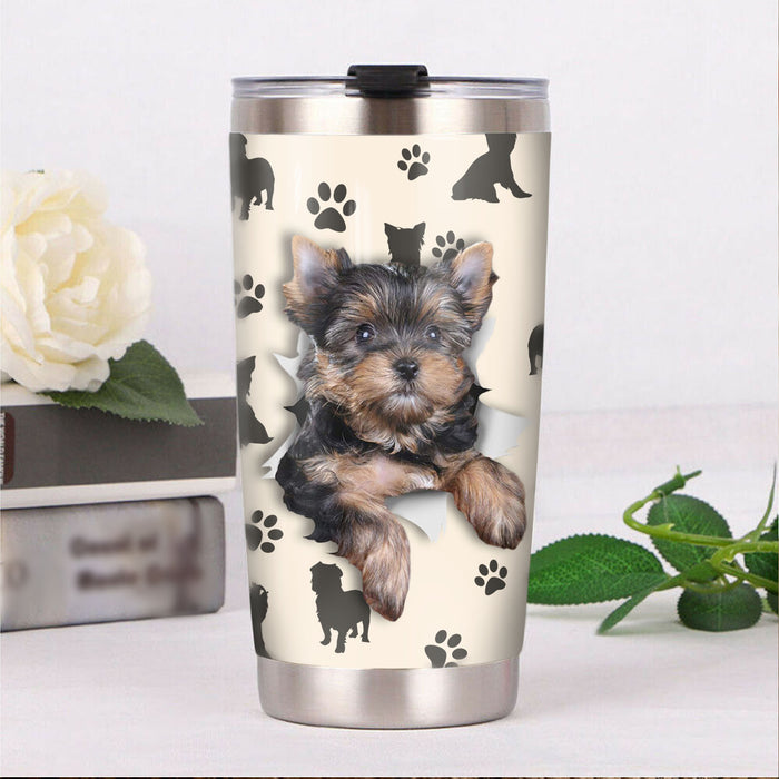 Yorkshire Terrier Dog Steel Tumbler MR1108 68O49 1