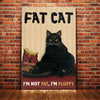 Black Fluffy Cat Canvas MY123 73O58 1