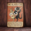 Black Cat Funny Song Vintage Canvas MY133 85O34 1