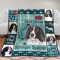 Springer Spaniel Dog Fleece Blanket MR0501 68O51 thumb 1