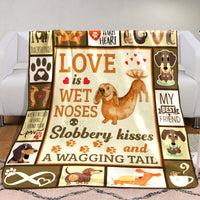 Dachshund Dog Fleece Blanket AU0603 90O35 thumb 1