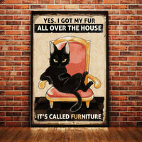Black Cat Funny Furniture Canvas #116 thumb 1