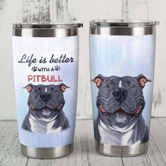 Pitbull Dog Steel Tumbler FB0409 90O43 1