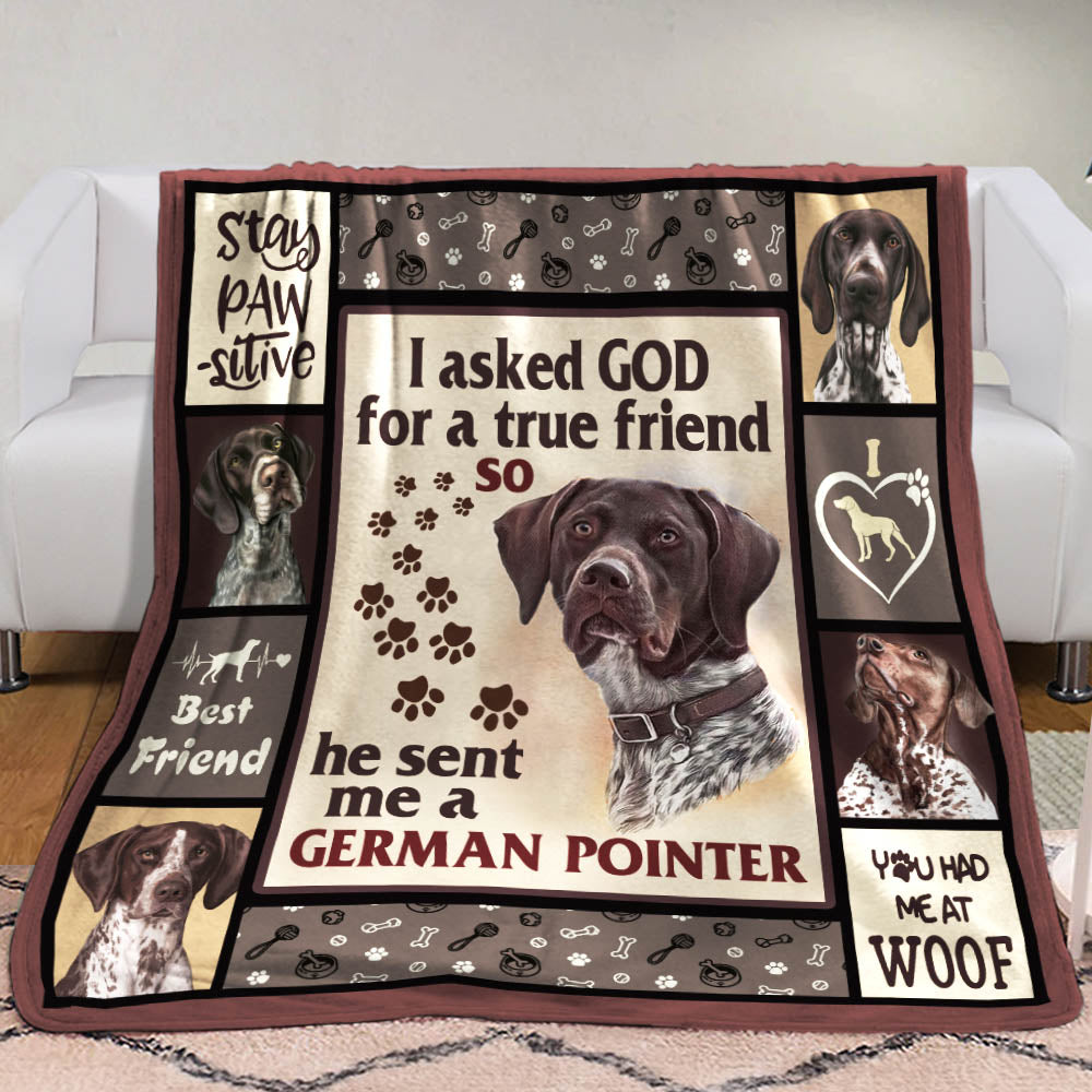 German Shorthaired Pointer Dog Fleece Blanket MR0401 69O50