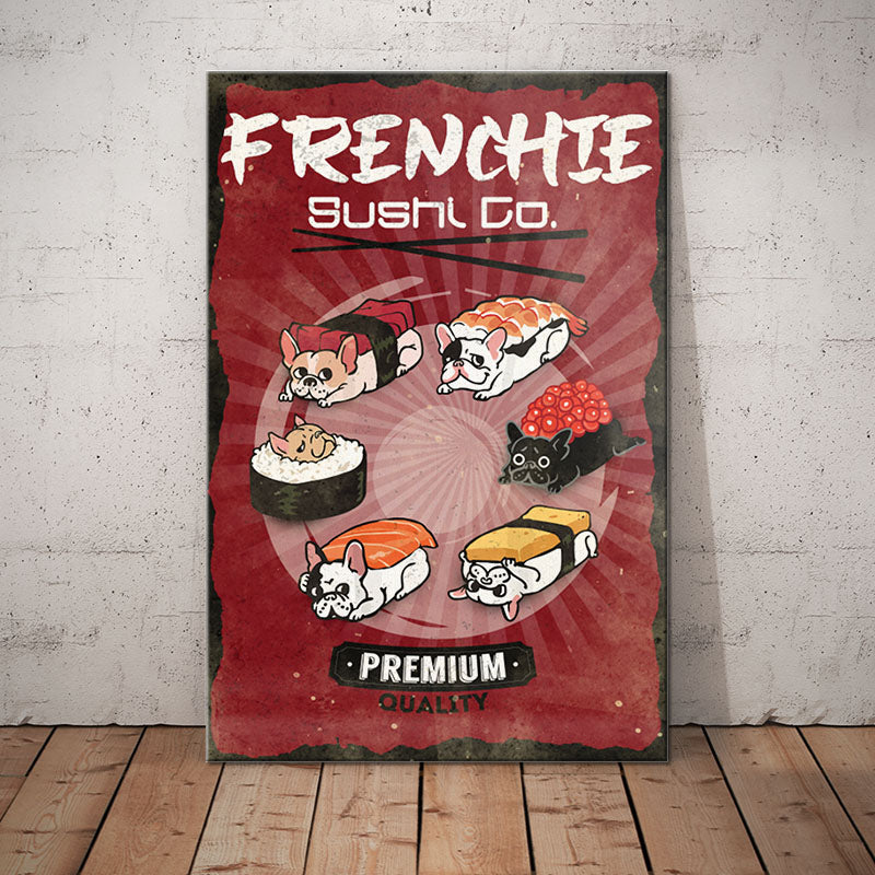 French Bulldog Sushi Company Canvas FB2203 85O58