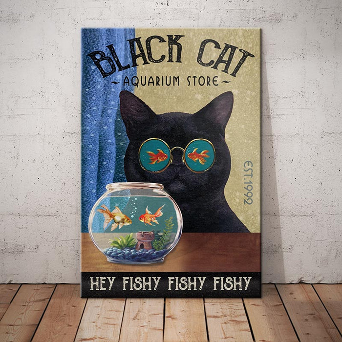 Black Cat Aquarium Store Canvas MR1903 73O57 1