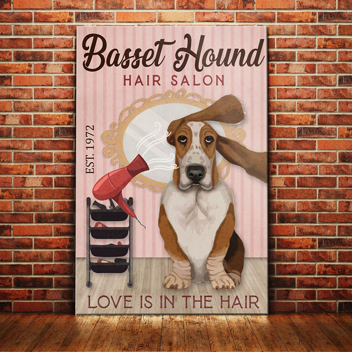 Basset Hound Hair Salon Canvas MR0404 95O58 1