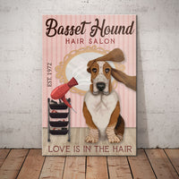 Basset Hound Hair Salon Canvas MR0404 95O58 thumb 1