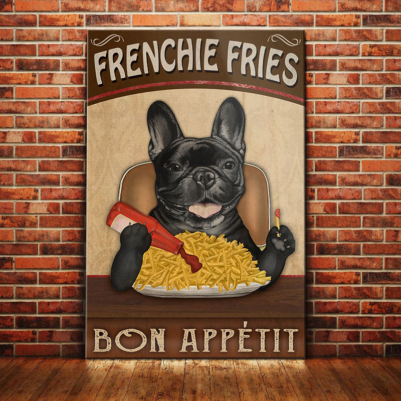 French Bulldog Fries Canvas MR1202 85O50