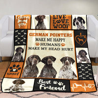 German Shorthaired Pointer Dog Fleece Blanket MR0602 69O49 thumb 1