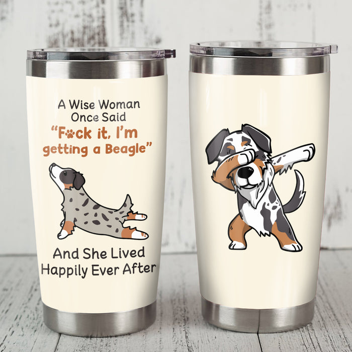 Australian Shepherd Dog Steel Tumbler FB0608 67O52 1
