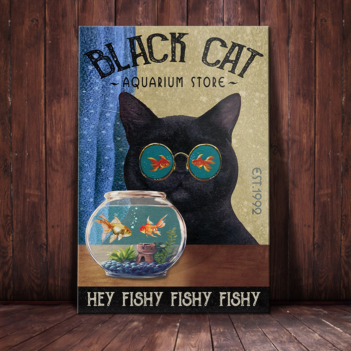 Black Cat Aquarium Store Canvas MR1903 73O57 1