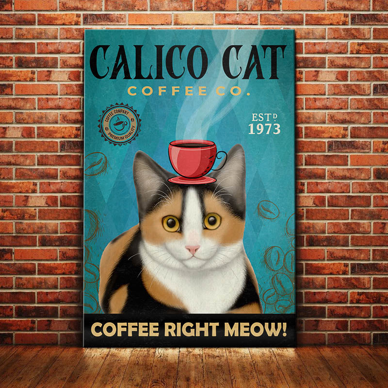 Calico Cat Coffee Company Canvas MY0507 90O36