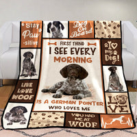 German Shorthaired Pointer Dog Fleece Blanket MR0401 69O51 thumb 1
