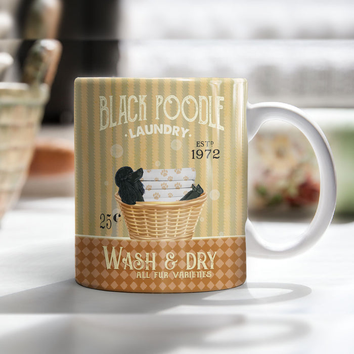 Black Poodle Dog Laundry Company Mug FB1104 81O58 1