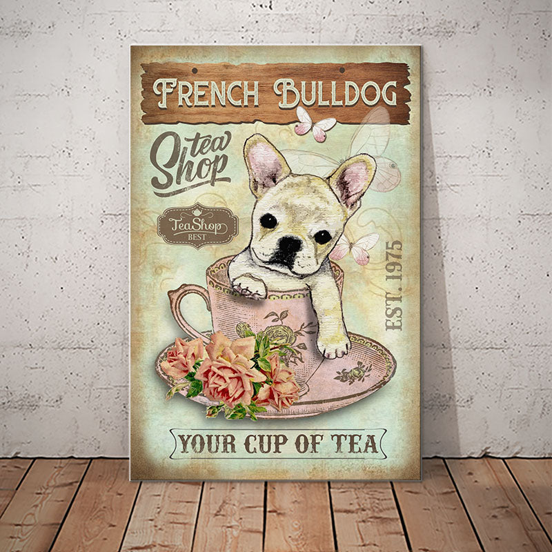 French Bulldog Tea Shop Canvas FB0802 85O34