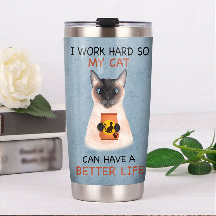Siamese Cat Steel Tumbler MR1706 69O49 1