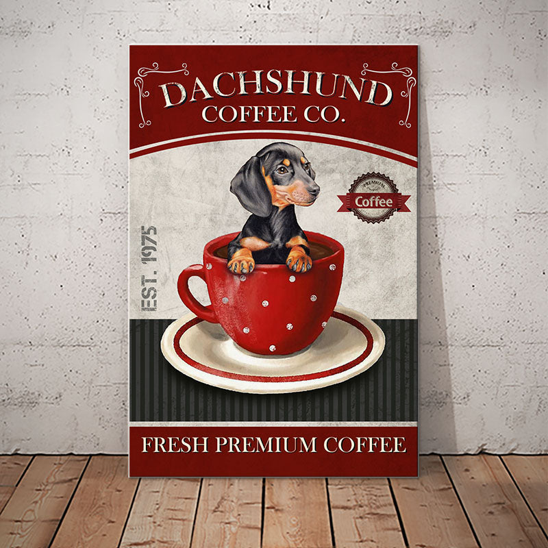 Dachshund Coffee Company Canvas FB1103 85O34