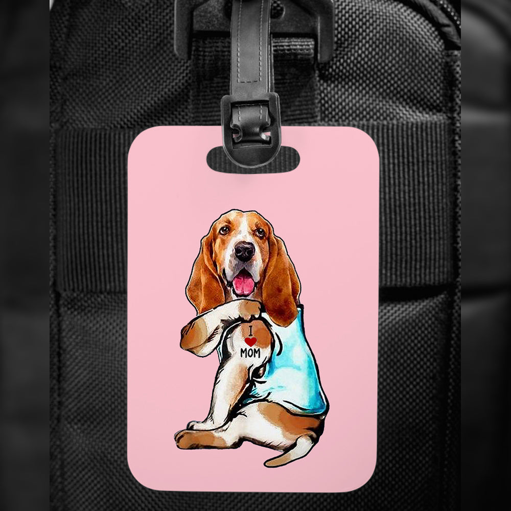 Basset Hound Dog Luggage Bag Tag SAP1001 81O36
