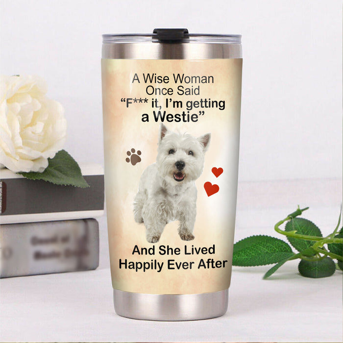 Westie Dog Steel Tumbler MR1104 69O59 1