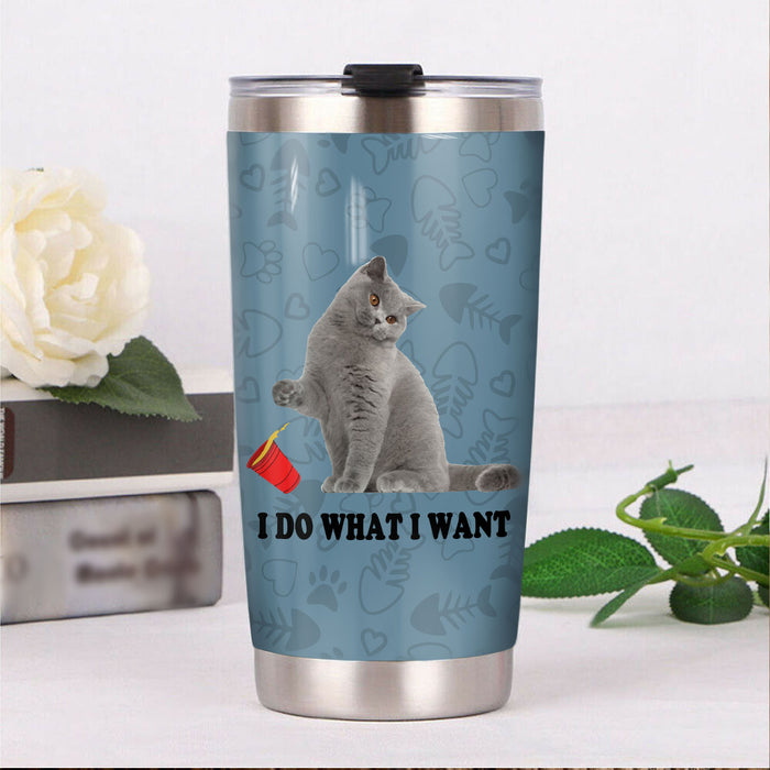 British Shorthair Cat Steel Tumbler MR1806 71O51 1