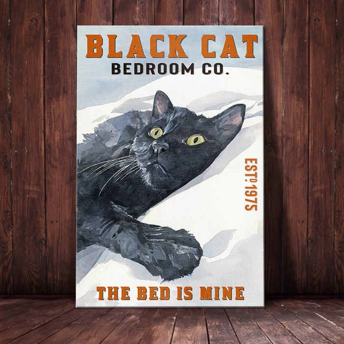 Black Cat Bedroom Canvas MY101 74O36 1