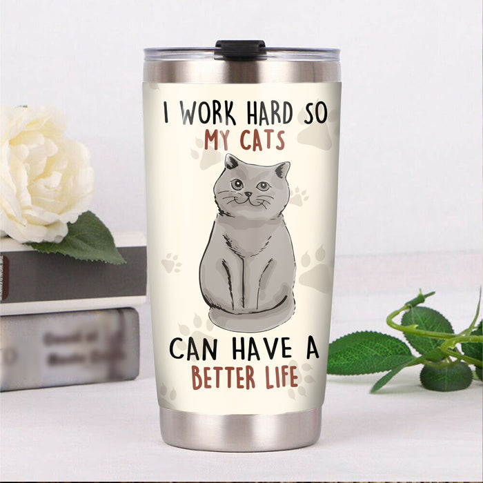 British Shorthair Cat Steel Tumbler MR1804 69O56 1