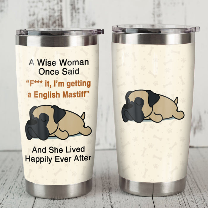 English Mastiff Dog Steel Tumbler MR0904 69O56 1