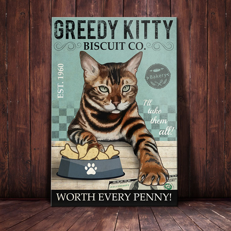 Bengal Cat Biscuit Company Canvas MR0701 85O34