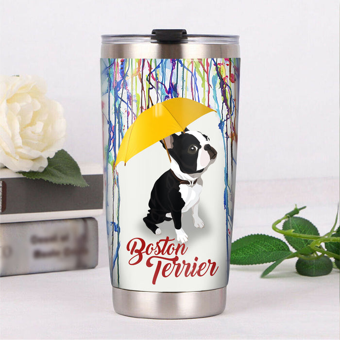 Boston Terrier Dog Steel Tumbler MR1304 68O42 1