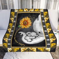 Elephant Sunflower Mom Fleece Blanket M1403 82O34 thumb 1