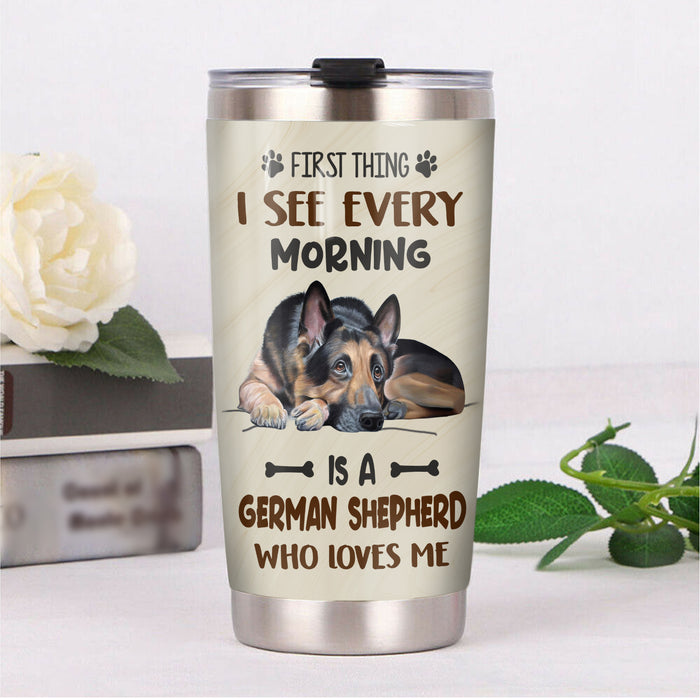 German Sheperd Dog Steel Tumbler FB0410 69O35 1