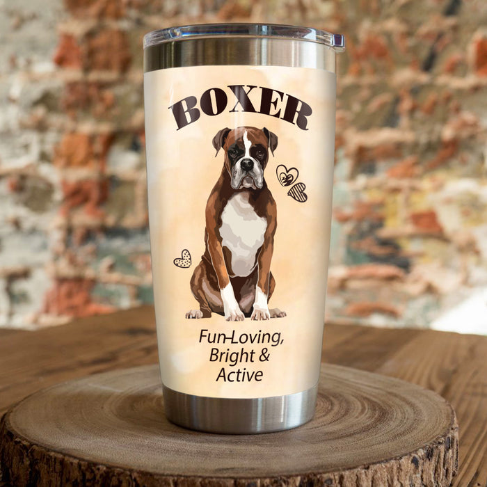 Boxer Dog Steel Tumbler FB0305 68O49 1