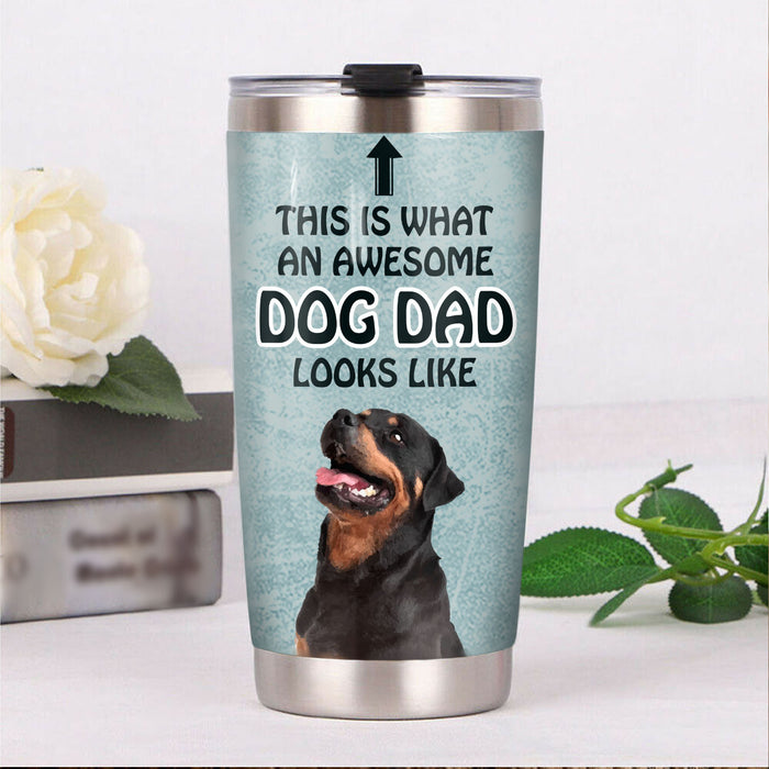 Rottweiler Dog Steel Tumbler MR1107 68O51 1