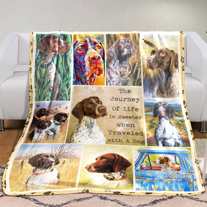 German Shorthaired Pointer Dog Fleece Blanket MR0602 71O31 1
