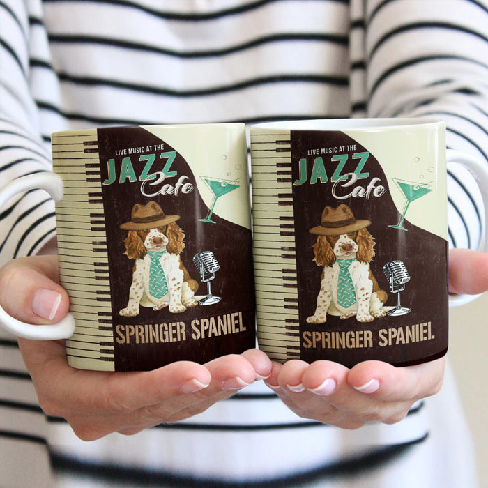 Springer Spaniel Dog Jazz Cafe Mug FB2602 90O50 1