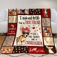 Chihuahua Dog Fleece Blanket OCT3002 78O58 thumb 1