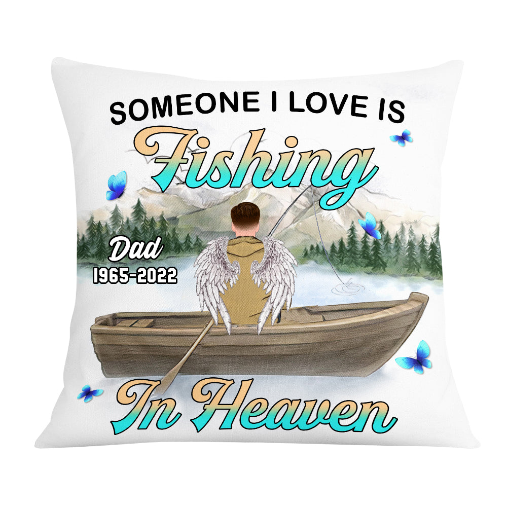 Personalized Love Fishing Memo Dad Grandpa Pillow JR196 30O57