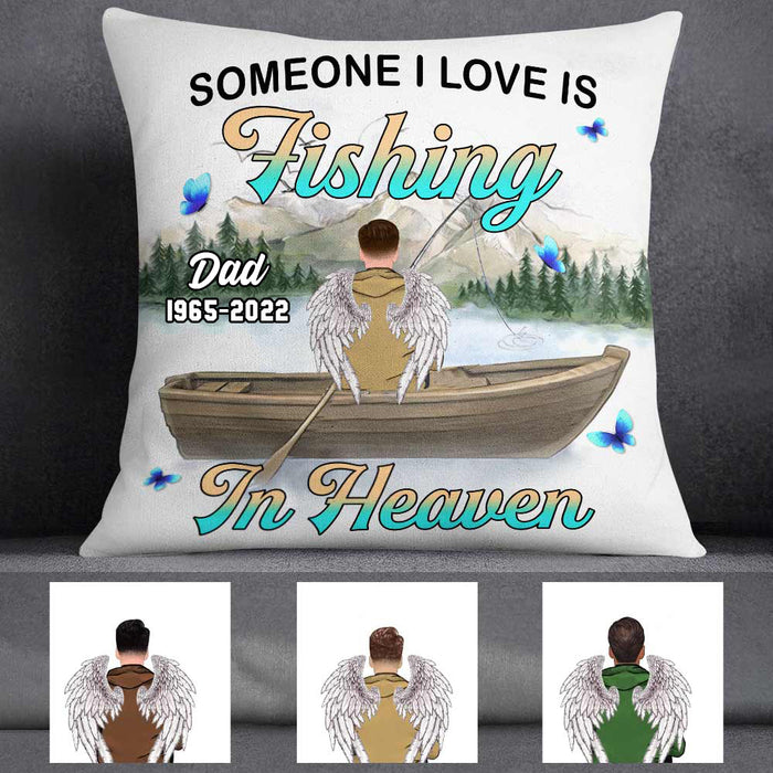Personalized Love Fishing Memo Dad Grandpa Pillow JR196 30O57 1