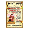 Personalized To My Wife I Didn't Marry You Poster JL51 32O28 1