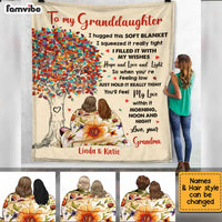Personalized Granddaughter Love Tree Blanket JL53 30O34 thumb 1