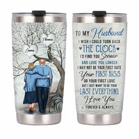 Personalized To My Husband Old Couple Steel Tumbler JL54 32O31 thumb 1